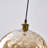 Scandinavian Design 1-Light Amber Stone Pattern Glass Pendant Light
