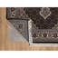 Tapis oriental noué à la main 4 pi 9 po x 6 pi 9 po noir, 175 KPSI, Tabriz Mahi avec médaillon de poisson, 100% laine