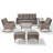 7-Pieces Outdoor Courtyard Wicker Sofa Conversation Set With Rocking Chairs-668162082-621041609