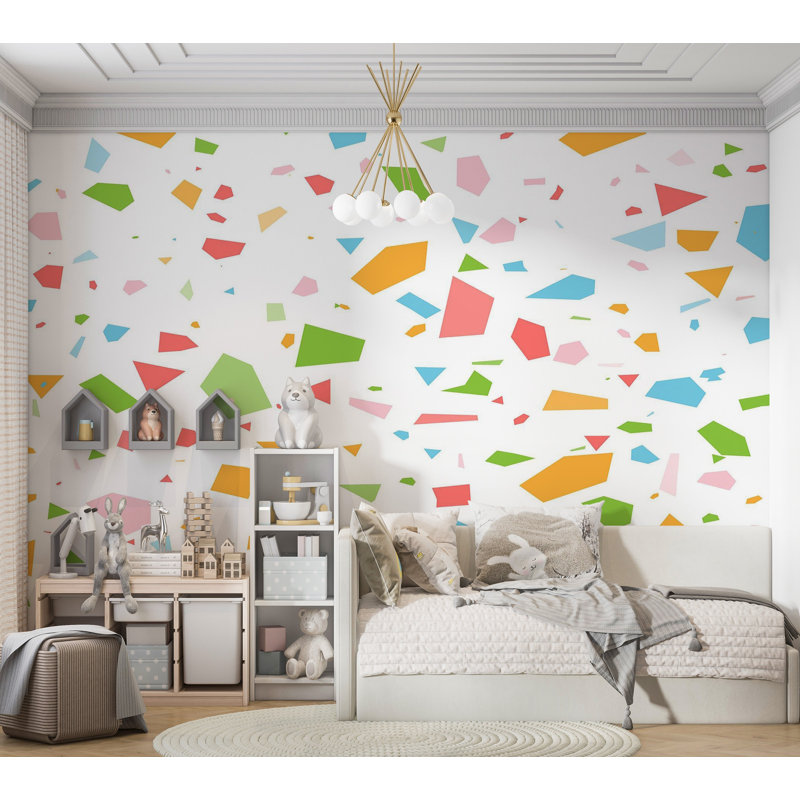 Papier peint de qualité supérieure - confettis colorés, L 120 po x l 180 po