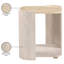 Table de bout Delorenzo en marbre beige et bois de chêne crème-229379531
