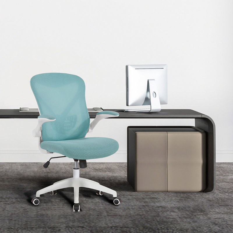 Kurpaska Mesh Ergonomic Office Chair with Nylon Base, Blue