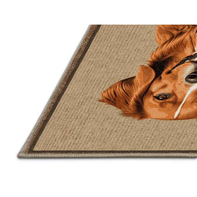 Tapis lavable pour chien Retriever de Nouvelle-Écosse, Rond 3 pi