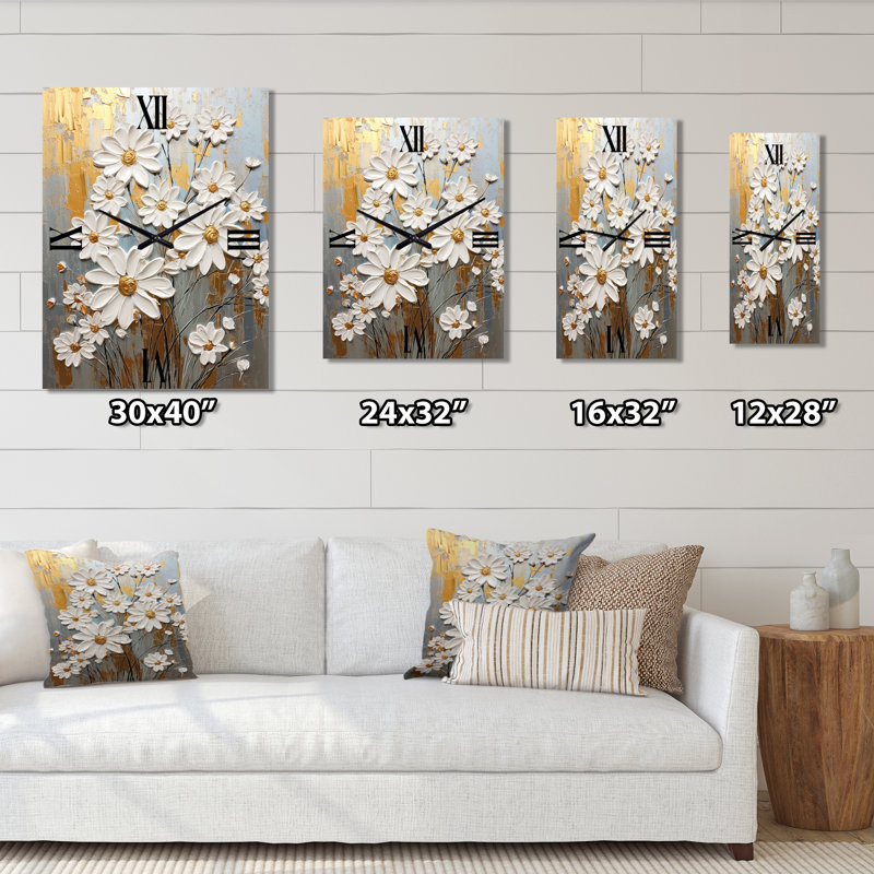 Horloge murale Clebert - Daisies, Moyen