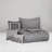 7 PCS Queen Comforter Set Grey-130217763