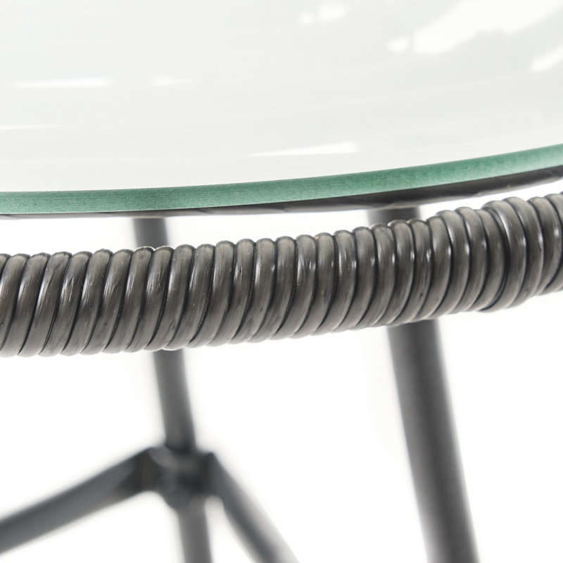 Grey And Tempered Glass Side Table With Chic Design Sleek Smooth
