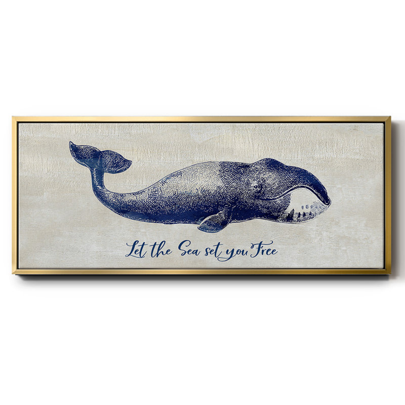«Let The Sea Set You Free», toile encadrée, H 20 po x l 50 po