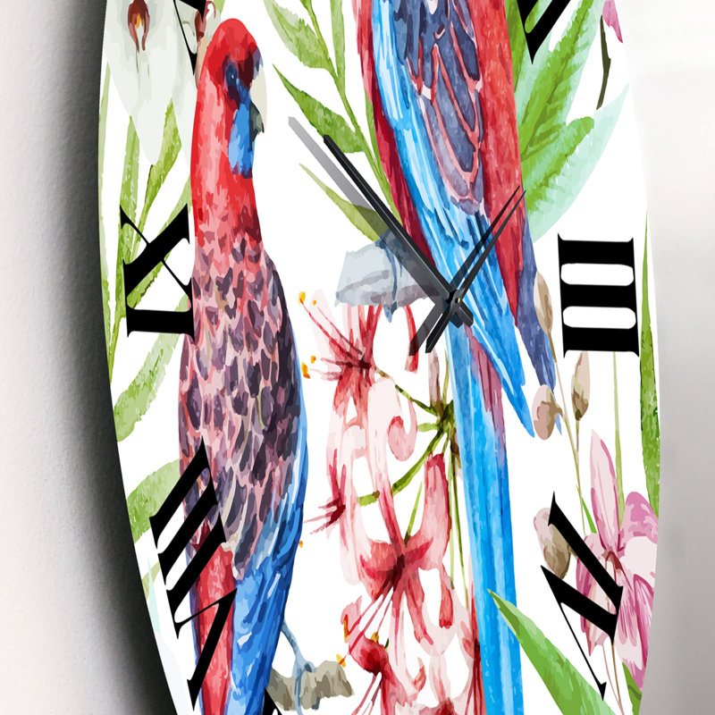 Rosella Bird - Horloge murale traditionnelle, Moyenne