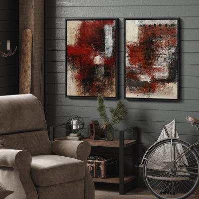 Framed Wall Art Abstract Vintage Antique Classic for Bedroom