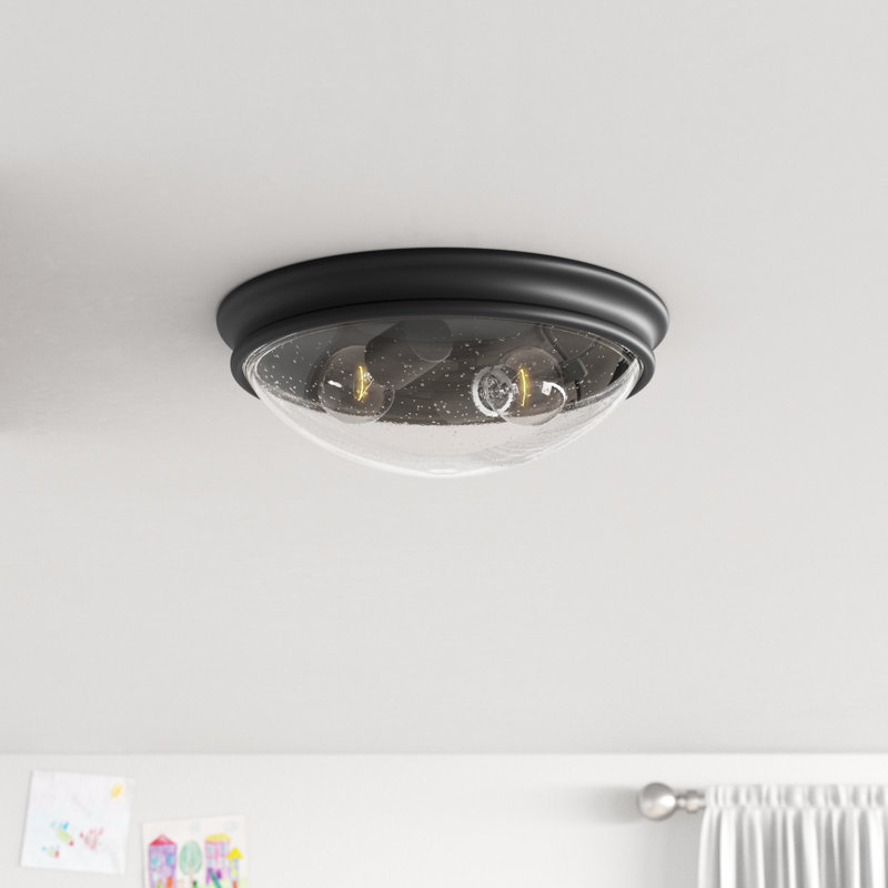 Plafonnier encastré 2 lumières Aenwood, Noir mat