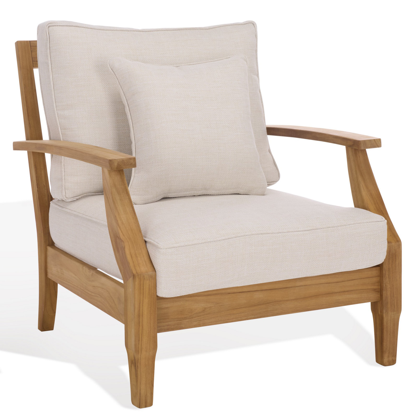 Clairmont Teakwood Patio Armchair, White