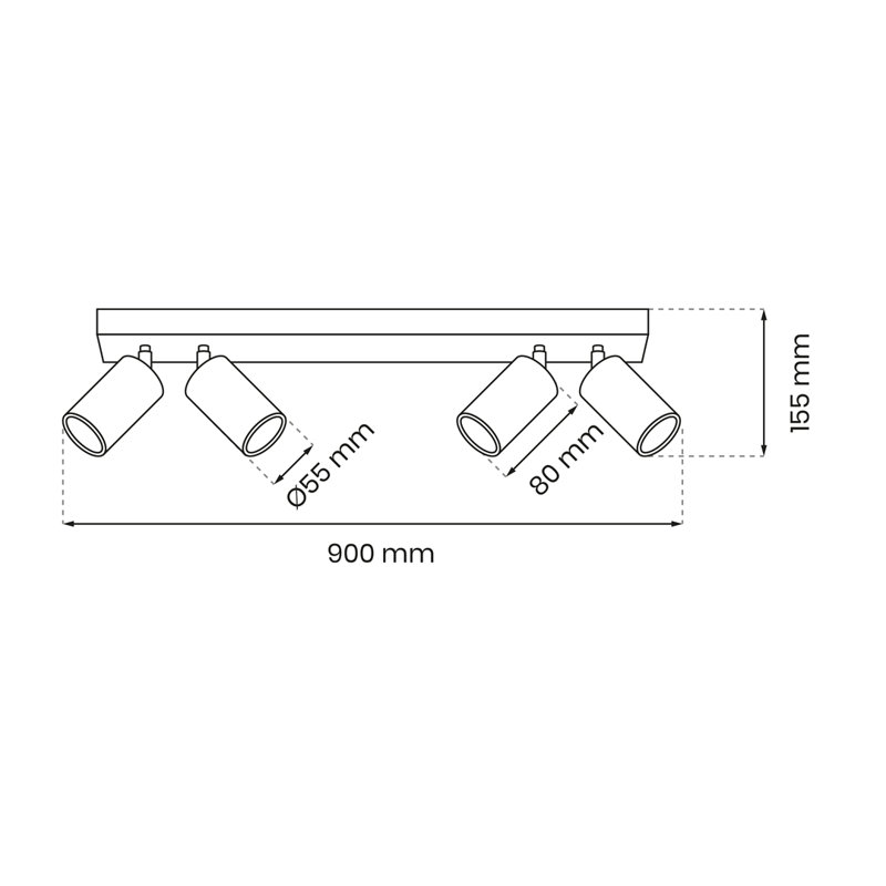 Hudson Ceiling Light, White