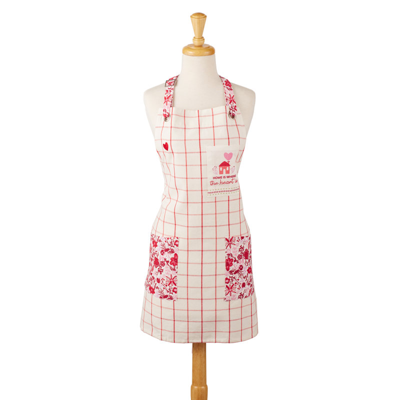 Valentine's Day Checkered Bib Apron