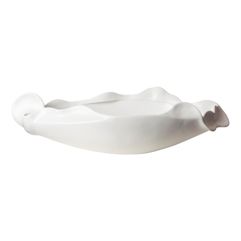 Free Form Bowl-Matte White, 7" H x 29" W x 11" D