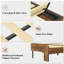Structure de lit avec tête et pied de lit, avec rangement sous le lit, lumières à DEL, station de charge, système de support en métal d'une capacité de 1 200 lb, aucun sommier nécessaire, assemblage facile, brun rustique-1367971396-1367971419