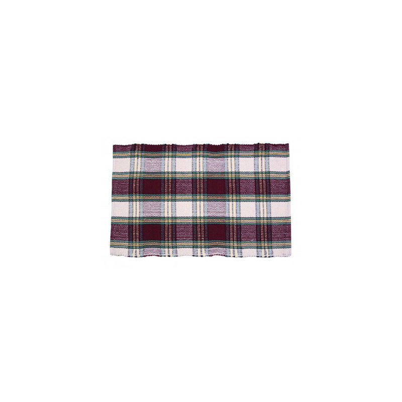 Tapis décoratif en coton tissé à la main à motif écossais Waubun, Rectangle 1 pi 10 po x 2 pi 10 po