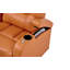 Double fauteuil inclinable de cinéma maison en cuir fleur avec ports USB et de type C-64458493