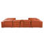 DivanItalia 5-Piece U-Shaped Sectional in Top-Grain Italian Leather with 2 Power Recliner & Adjustable Headrests-118469988