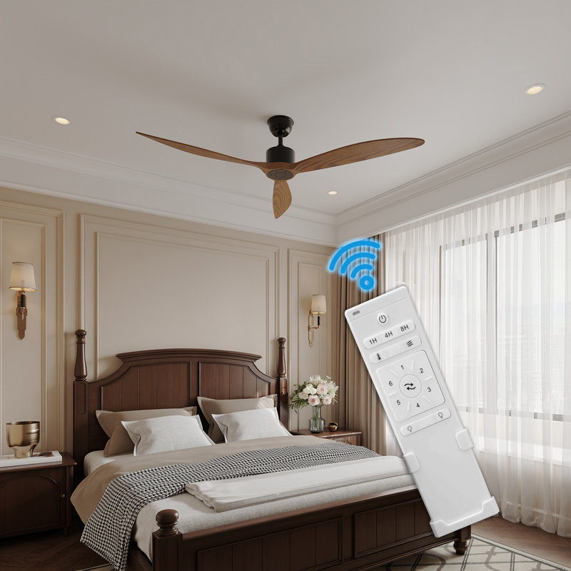 65" 3-Blade Ceiling Fan - 6 Speed Settings With Remote Control