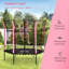 63" Kids Trampoline with Enclosure Net for Indoor, Pink