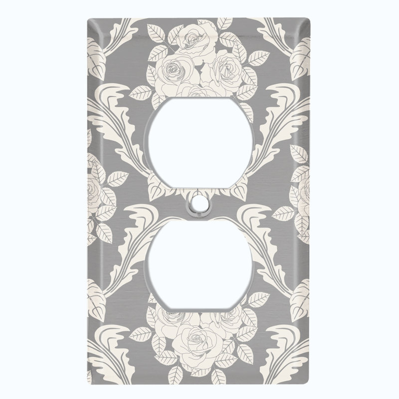 Plaque murale en damas rose brun, Brun clair