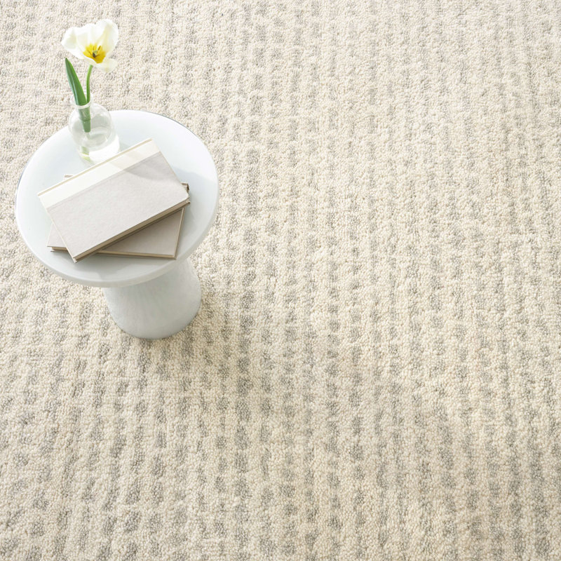 Shepherd Plaster Hand Knotted Wool Rug, Rectangle 5' x 8'