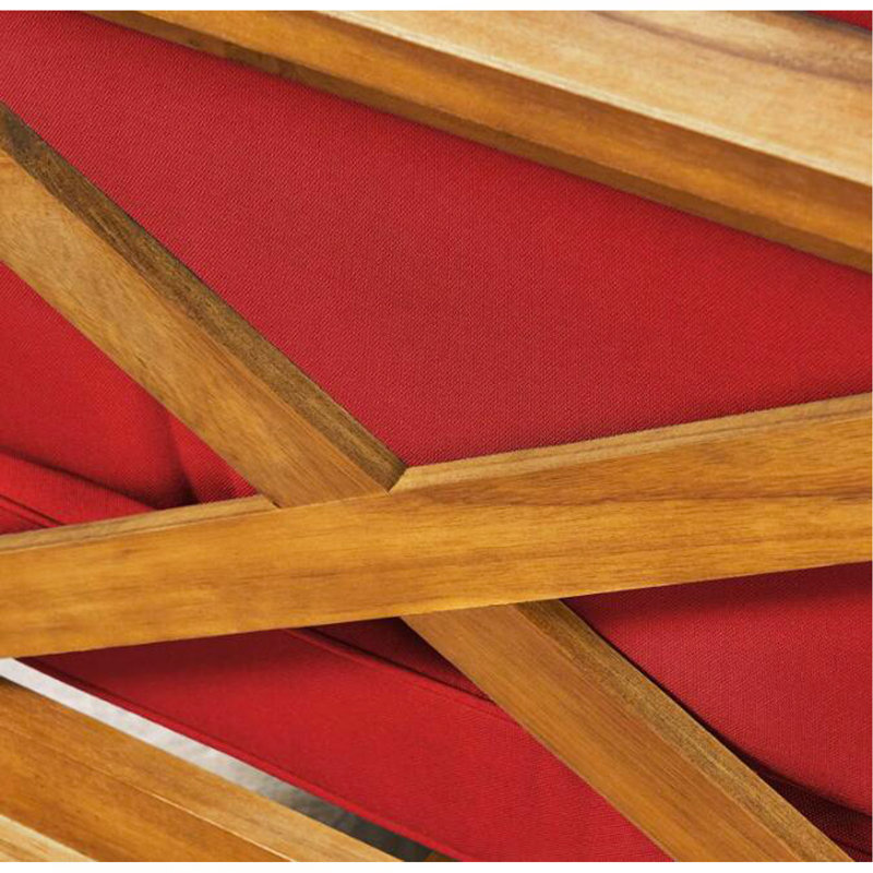 Ensemble de canapé modulaire d'extérieur à 3 places Patio, Rouge