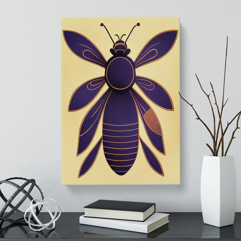 Bee Deco Style - Wrapped Canvas, 76cm H x 50cm W x 3cm D