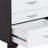 Contemporary Night Table In White & Black, 3 Compartment, Wood Black Accent With 3 Drawers, Modern Design, 17.74 Lb Weight, And