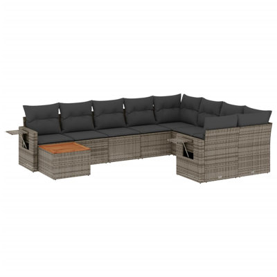 Vidaxl Garden Sofa Set Grey