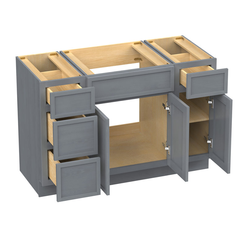 48'' Single Bathroom Vanity Base Only, Silver