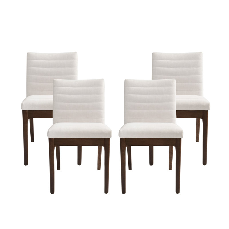 Aliff Upholstered Parsons Chairs, Light Beige