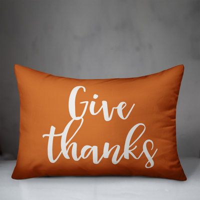  Give Thanks Lumbar Pillow