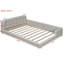 Lit plateforme tapissier avec 2 lampes de lecture