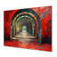 Passerelle rouge rouge et verte - tunnel, art mural, salon-1464320600-1464320672