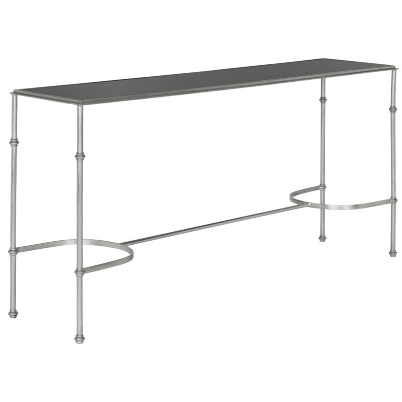 Tillie 160cm Glass Top Console Table, Silver
