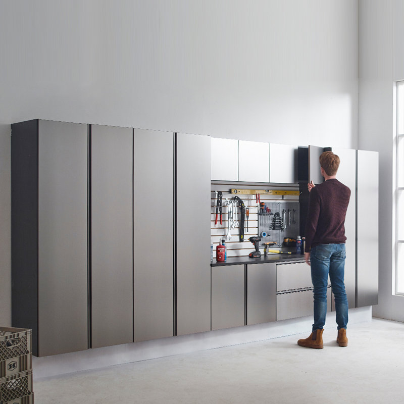 Wood Base Drawer Wall Mounted Garage Cabinet