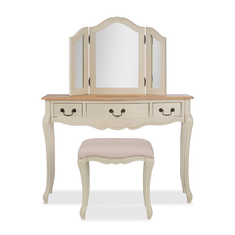 Lemaire Dressing Table with Mirror, Champagne
