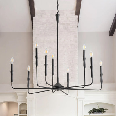 Luminaire suspendu style bougie à 9 lumières Airidas