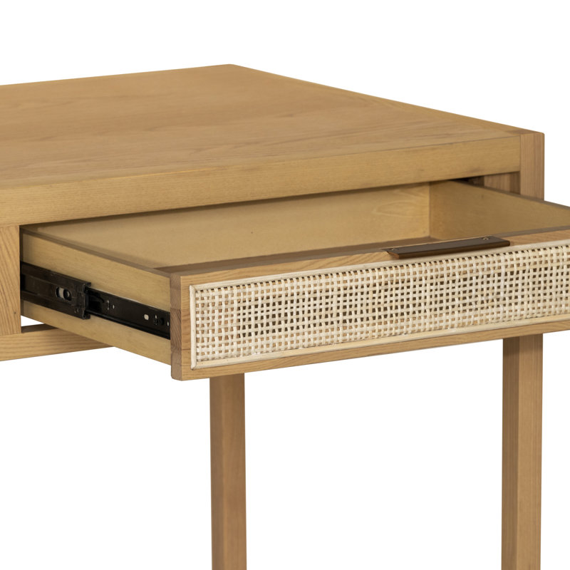 Pearman Solid Wood Solid Wood Writing Desk, Natural