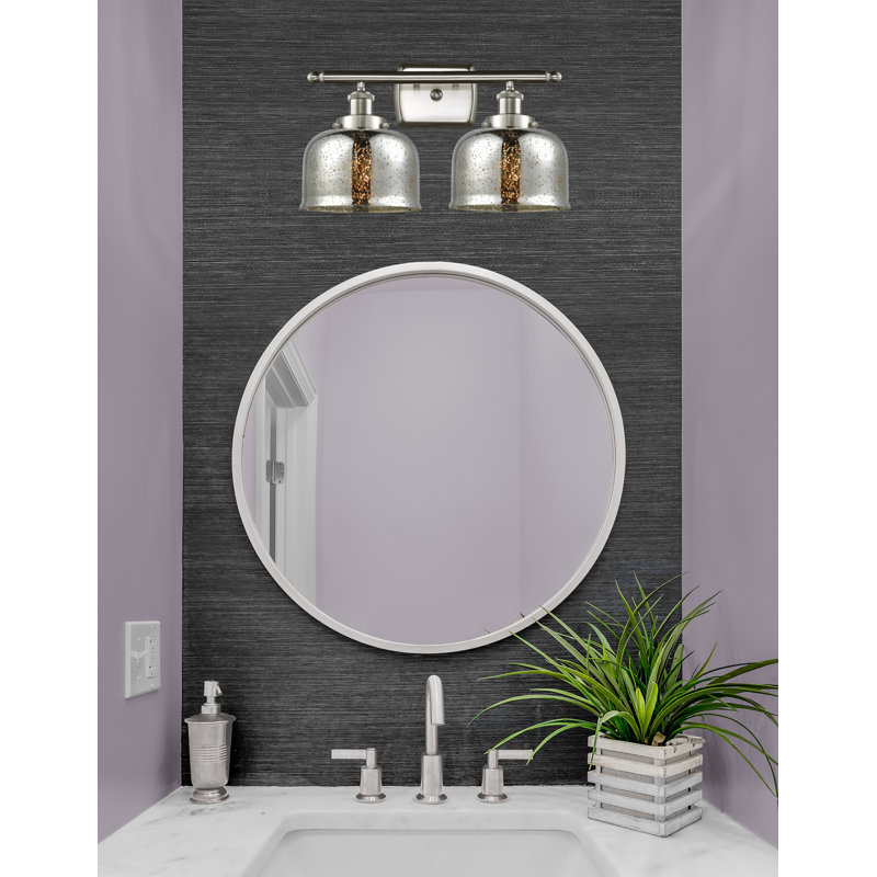 2 - Light Dimmable LED Bath Bar, Brushed Satin Nickel