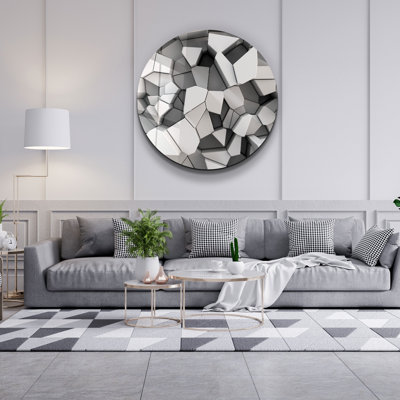 Superbe peinture murale en verre trempé 23,6 po x 23,6 po | 100% verre trempé d'une épaisseur de 0,16 pouce, imprimé UV pour des couleurs éclatantes | Parfait pour la décoration intérieure, le salon et les espaces de bureau, design durable et élégant