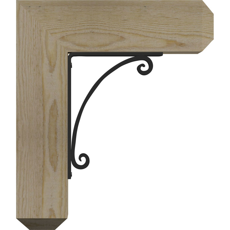 Support à fer triple 4 po Legacy, H 20 po x P 18 po, Sapin de Douglas l 3 1/2 po x T 4 po (lisse)