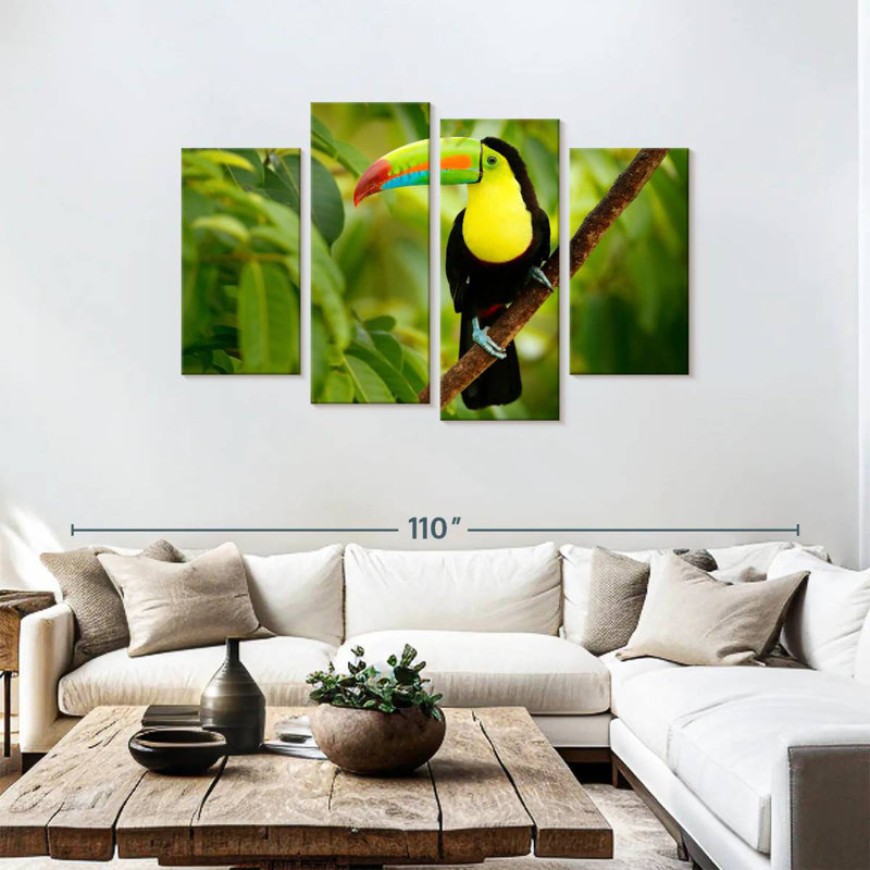 Brampt Toucan On A Tree, 48" H x 75" W