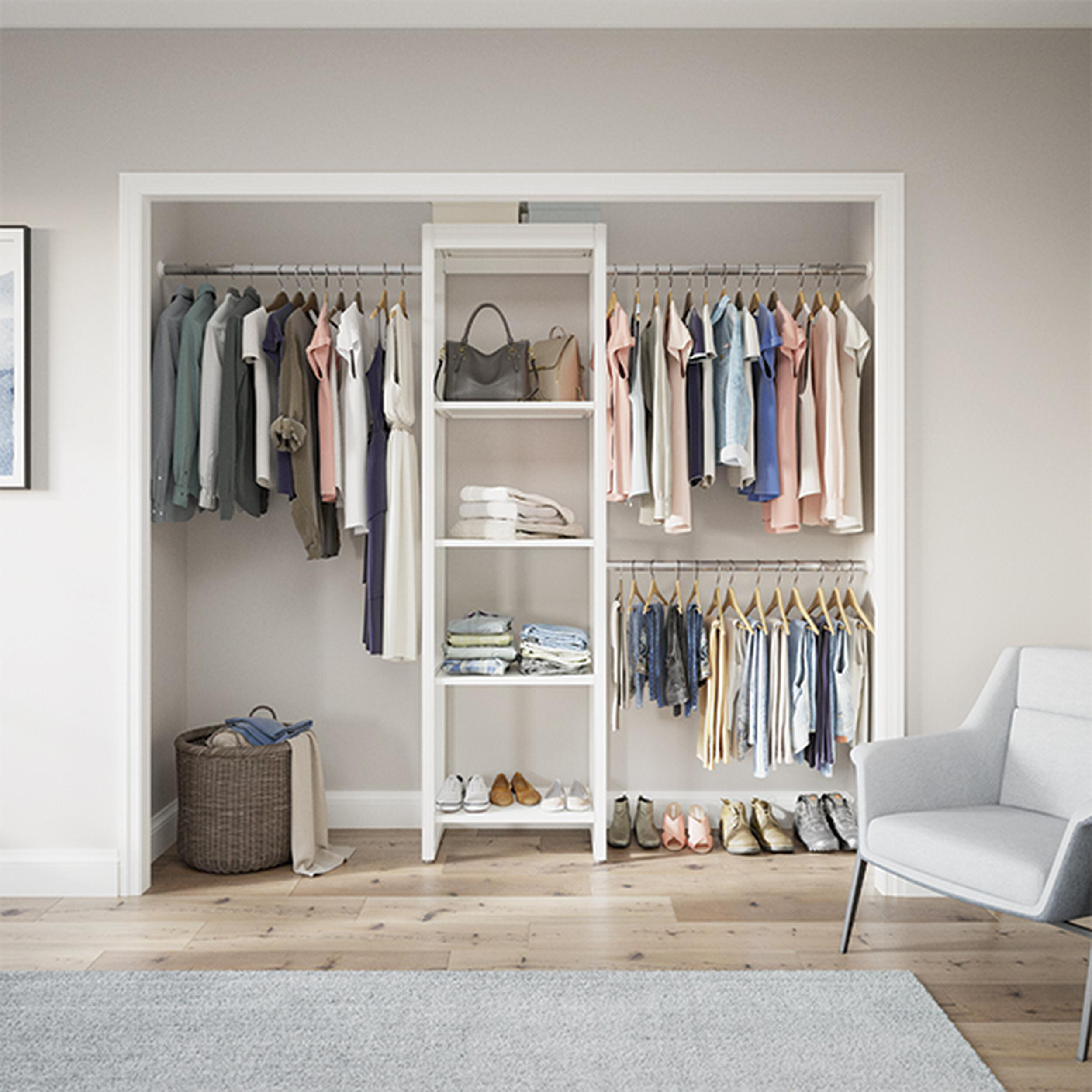 48'' - 91.9686'' Closet System (Can Be Cut To Fit)