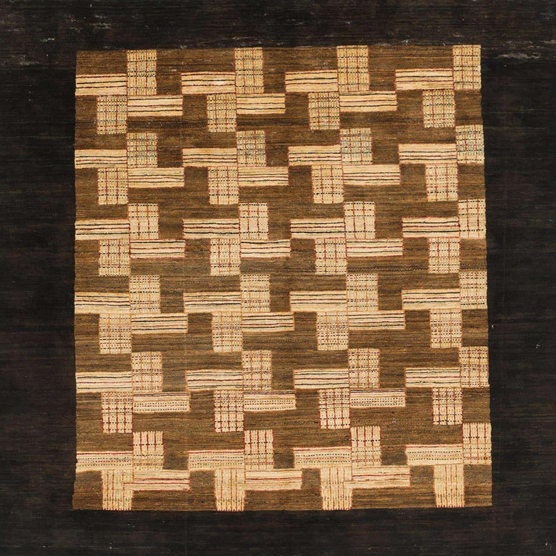 Tapis abstrait moderne 1621, Carré 3 pi