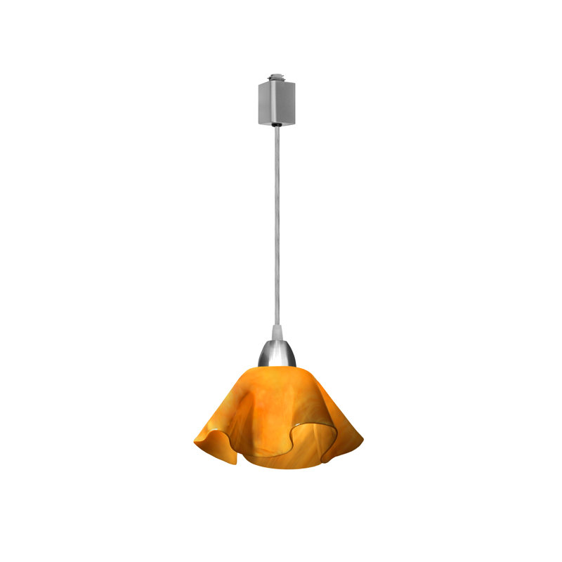 Luminaire suspendu Dale, Petit, Nickel, Ambre jaune
