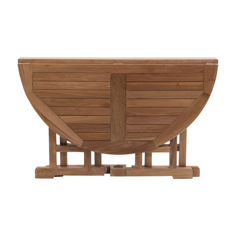 Jamer Outdoor Round Teak Dining Table