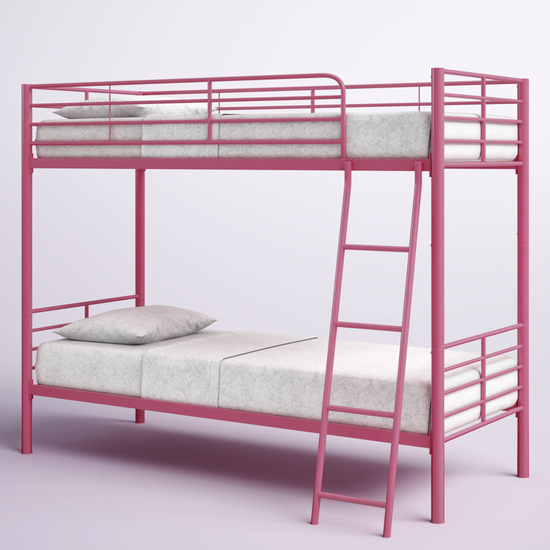 Lit superposé simple au-dessus de simple Ramacha de Ram & Milo ™, Rose