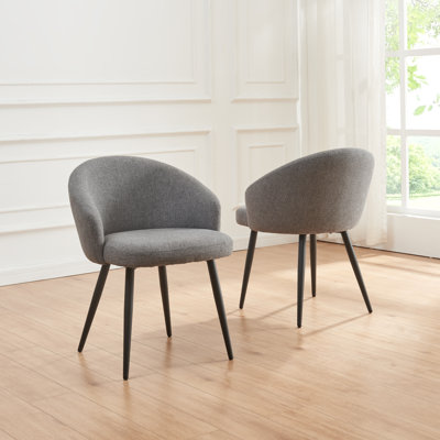 Yandier 19.1" Wide Fabric Dining Chairs (Set of 2) - Upholstered Seats, Modern Comfort​